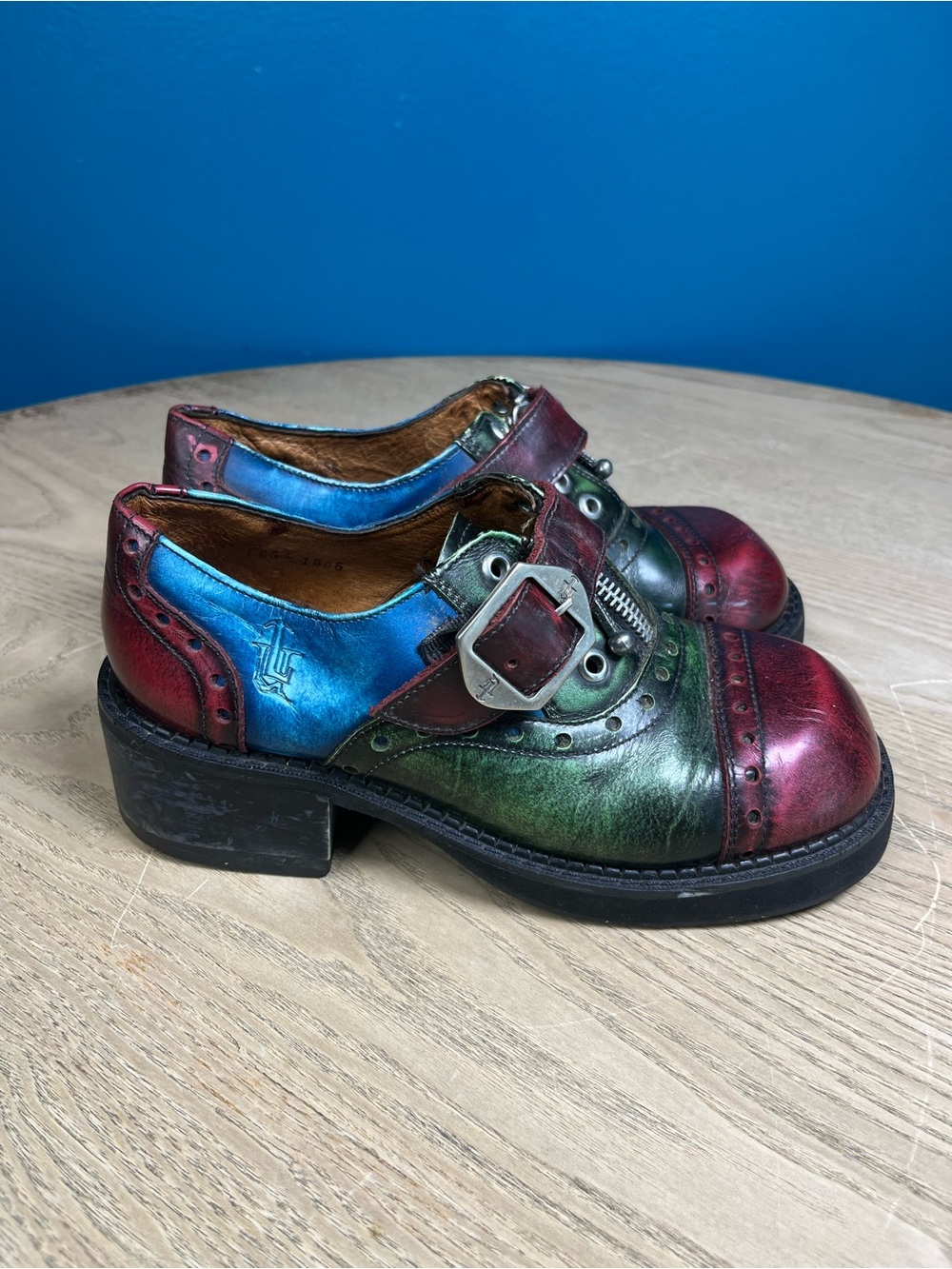 Vintage London Underground Chunky Platform Oxford Mary Jane Creepers Y2K 90s - Picture 2 of 9